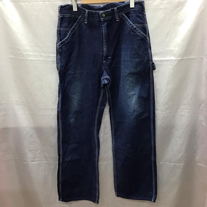 リー Lee パンツ デニム、ジーンズ デニムパンツ ストレートパンツ ワイドパンツ カジュアルパンツ 33インチ 無地 青 / ブルー /  メンズ USED 古着 中古 10116365