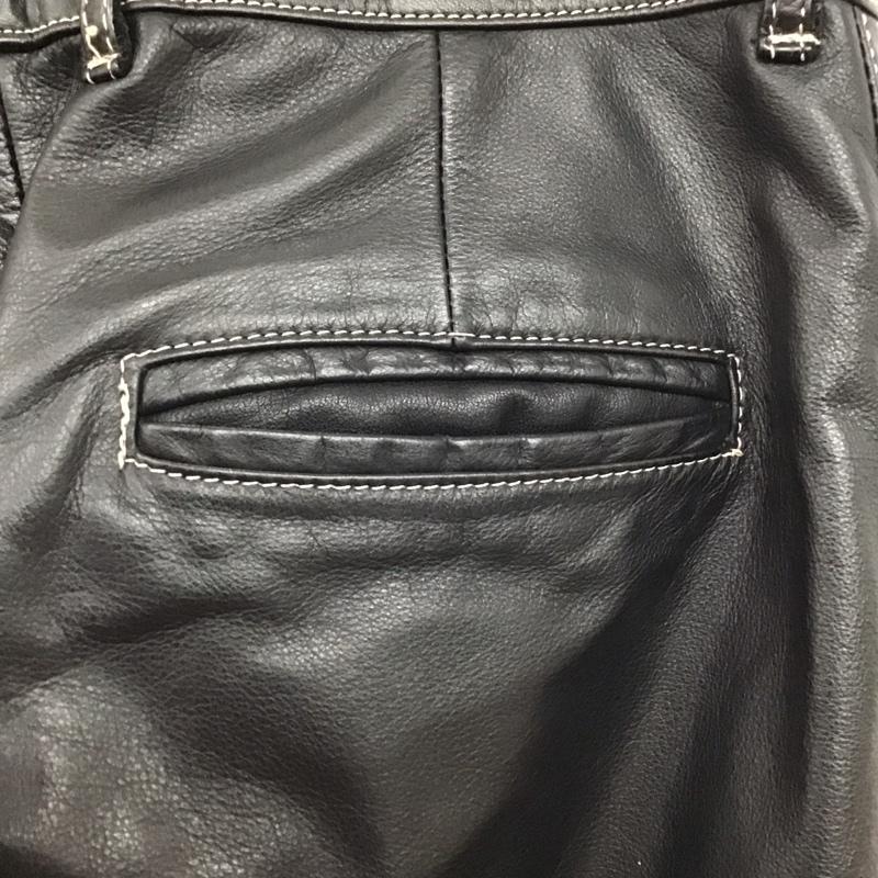 ジャンポールゴルチエ Jean Paul Gaultier パンツ ワークパンツ、ペインターパンツ レザーパンツ ワイドパンツ カジュアルパンツ カウレザーパンツ 48 無地 黒 / ブラック /  メンズ USED 古着 中古 10149759