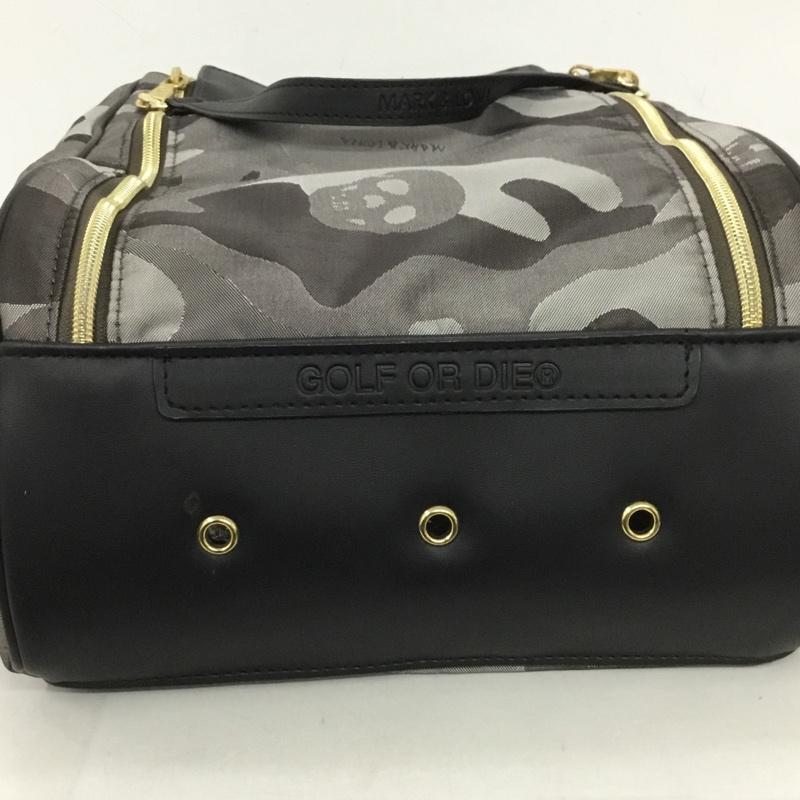 マークアンドロナ MARK&LONA バッグ バッグ MLS-2A-SB01 Gauge Camo CL Shoes Case シューズケース ゴルフ ロゴ、文字 黒 / ブラック / X 金 / ゴールド /  メンズ USED 古着 中古 10138057