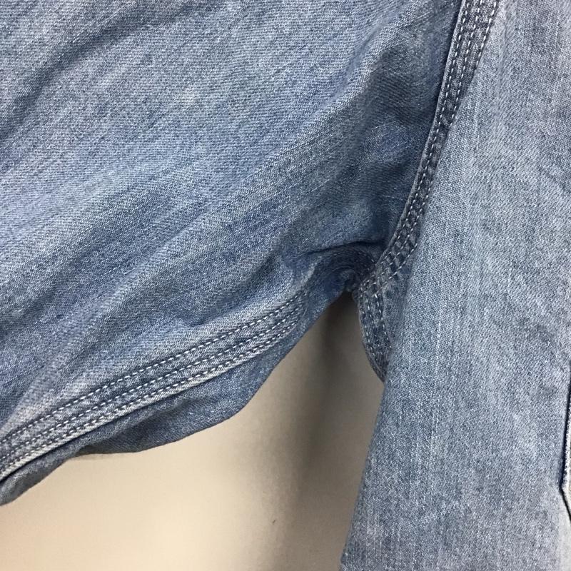 スタンダード カリフォルニア STANDARD CALIFORNIA シャツ、ブラウス 長袖 長袖シャツ 無地シャツ カラーシャツ デニムシャツ L ロゴ、文字 インディゴ / インディゴ /  メンズ USED 古着 中古 10130907