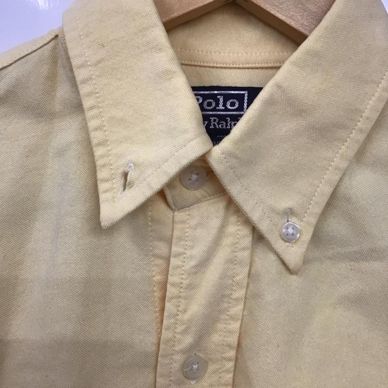 ポロバイラルフローレン Polo by RALPH LAUREN シャツ、ブラウス 長袖 長袖シャツ 無地シャツ カラーシャツ ボタンダウンシャツ M ロゴ、文字 黄 / イエロー /  メンズ USED 古着 中古 10131160