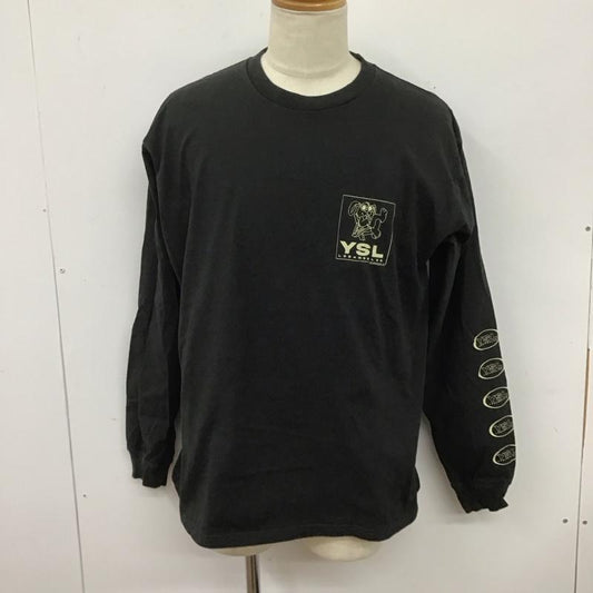 ジャーナルスタンダード JOURNAL STANDARD カットソー 長袖 長袖カットソー プリントカットソー クルーネック 長袖プリントTシャツ L ロゴ、文字 黒 / ブラック /  メンズ USED 古着 中古 10126516