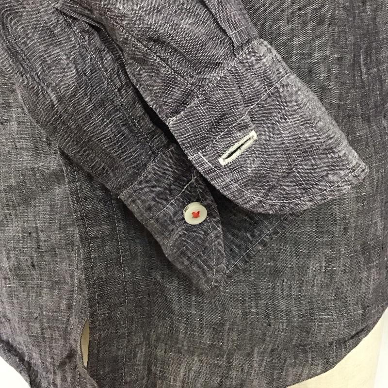 オアグローリー or Glory シャツ、ブラウス 長袖 長袖シャツ カラーシャツ ポケットシャツ 長袖カットソー M ロゴ、文字 灰 / グレー /  メンズ USED 古着 中古 10114674