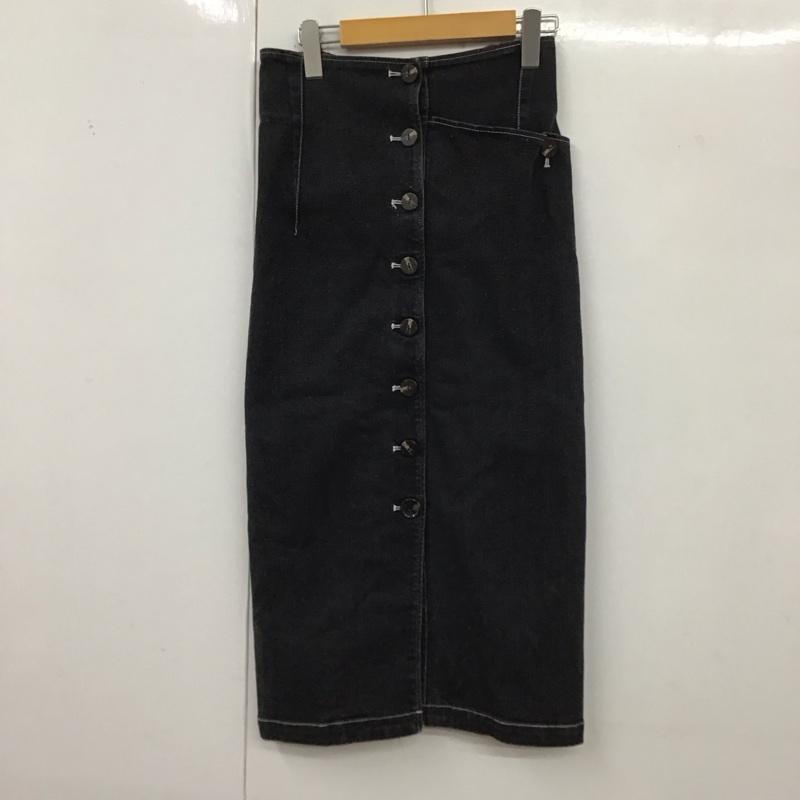 ラディエイト Radiate スカート ロングスカート RDTR2089 デニムタイトスカート 38 無地 黒 / ブラック /  レディース USED 古着 中古 10129200