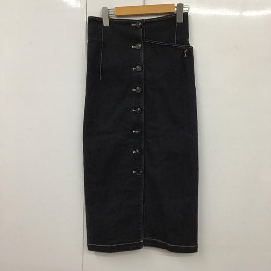 ラディエイト Radiate スカート ロングスカート RDTR2089 デニムタイトスカート 38 無地 黒 / ブラック /  レディース USED 古着 中古 10129200