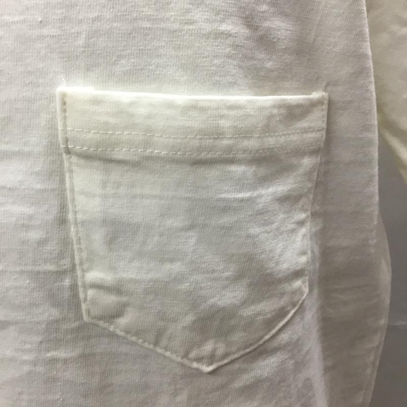 レミ レリーフ REMI RELIEF Tシャツ 半袖 ヘンリーネック L 無地 白 / ホワイト /  メンズ USED 古着 中古 10108866