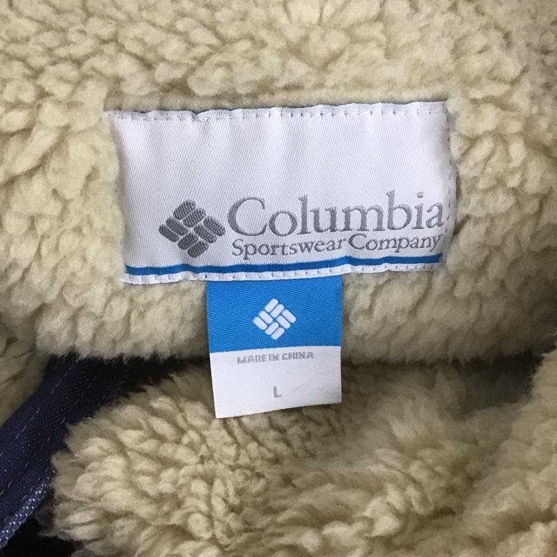 コロンビア Columbia ジャケット、上着 ジャケット、ブレザー 217 pm3371 ジップアップジャケット アウター デニムジャケット パーカー L ロゴ、文字 インディゴ / インディゴ /  メンズ USED 古着 中古 10125625