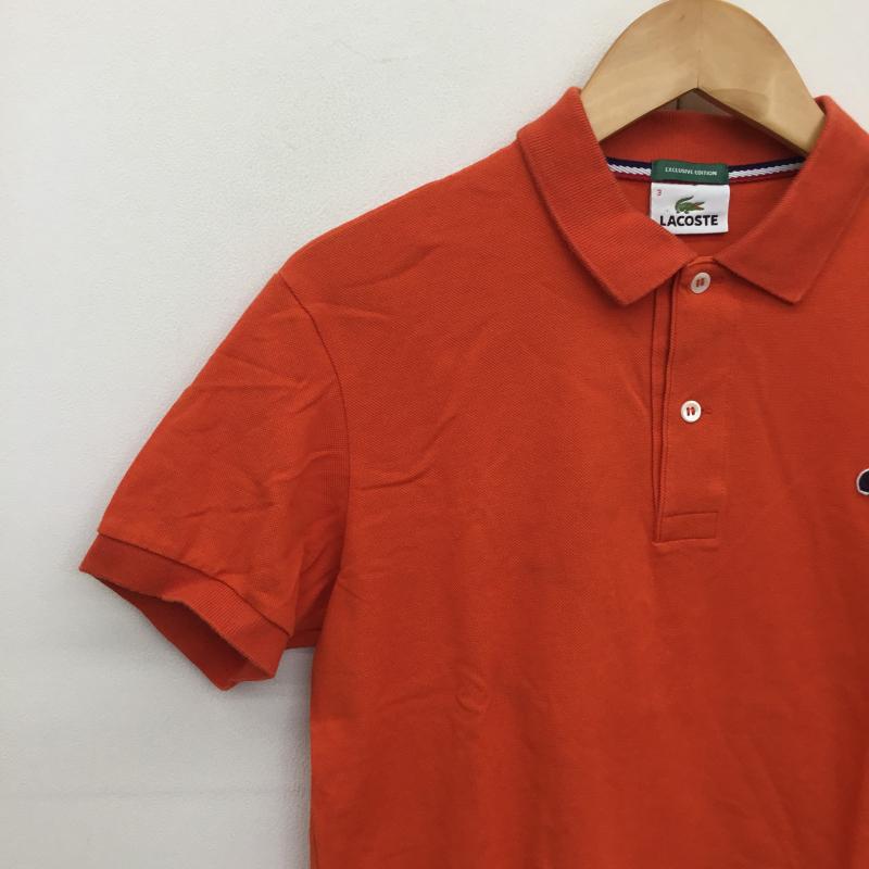 ラコステ LACOSTE ポロシャツ 半袖 LACOSTE ポロシャツ　NO.PH070P 3 ワンポイント X ロゴ、文字 橙 / オレンジ /  メンズ USED 古着 中古 10128708