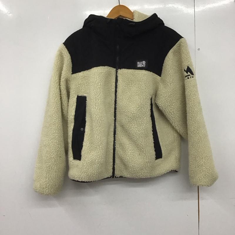エレメント ELEMENT ジャケット、上着 ジャンパー、ブルゾン ジップアップジャケット アウター ボアジャケット FREE ロゴ、文字 アイボリー / アイボリー /  レディース USED 古着 中古 10147627