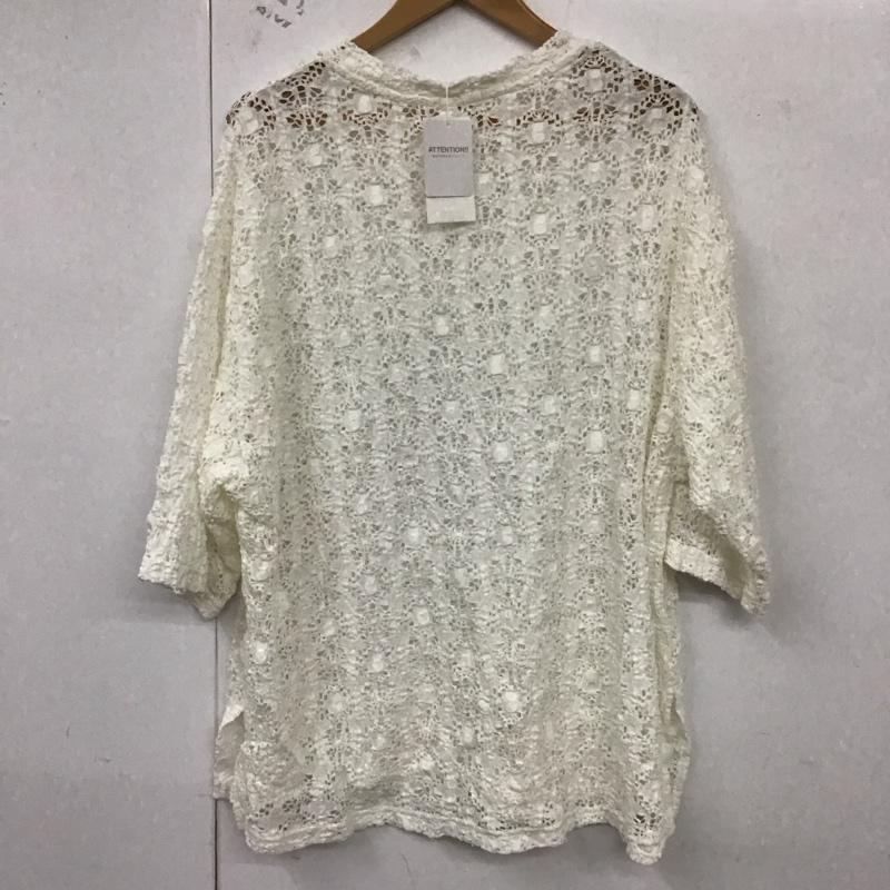 ローリーズファーム LOWRYS FARM カットソー 七分袖 LF623311 レースチュニック5分袖 タグ付き FREE レース柄 白 / ホワイト /  レディース USED 古着 中古 10129129