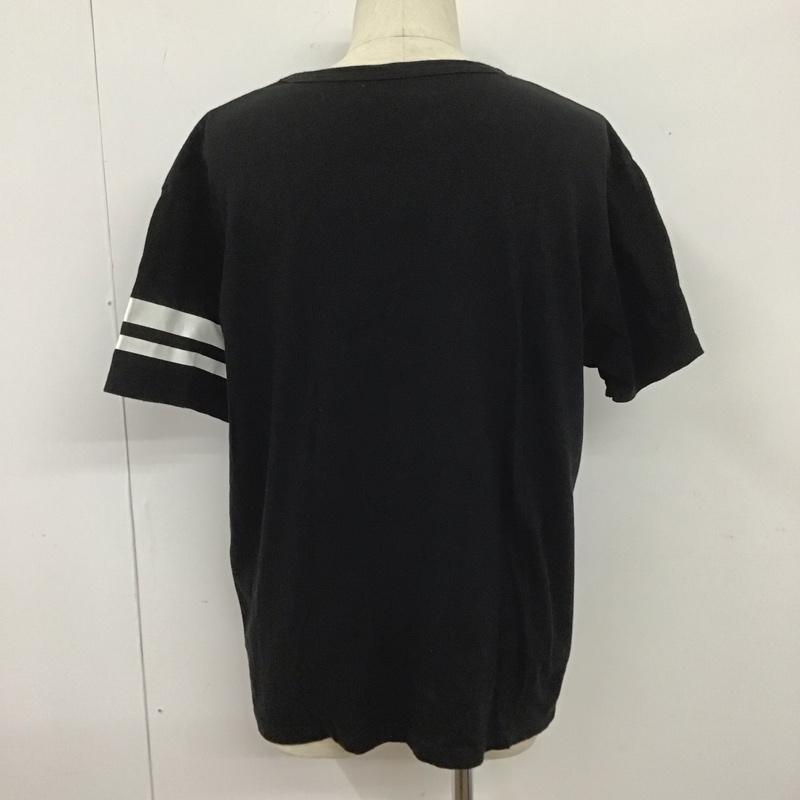 桃太郎ジーンズ MOMOTARO JEANS Tシャツ 半袖 半袖カットソー プリントTシャツ クルーネックカットソー XL 無地 白 / ホワイト / X 黒 / ブラック /  メンズ USED 古着 中古 10107300