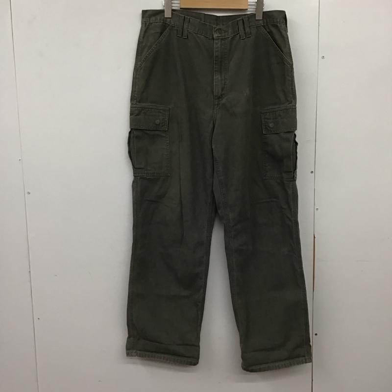 カーハート Carhartt パンツ ワークパンツ、ペインターパンツ ワークパンツ ワイドパンツ カジュアルパンツ カーゴパンツ ロゴ、文字 カーキ / カーキ /  メンズ USED 古着 中古 10149214