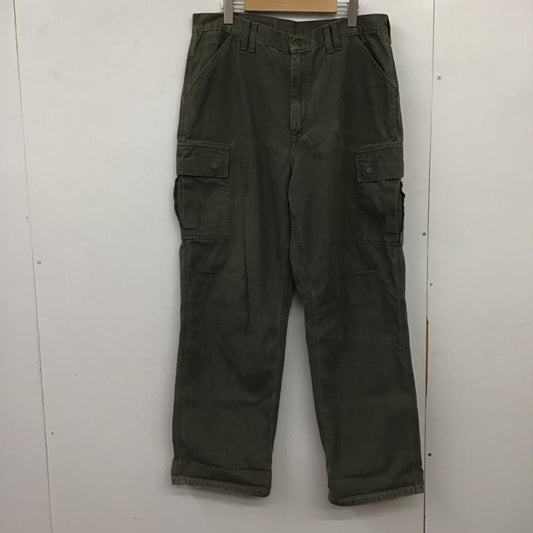 カーハート Carhartt パンツ ワークパンツ、ペインターパンツ ワークパンツ ワイドパンツ カジュアルパンツ カーゴパンツ ロゴ、文字 カーキ / カーキ /  メンズ USED 古着 中古 10149214