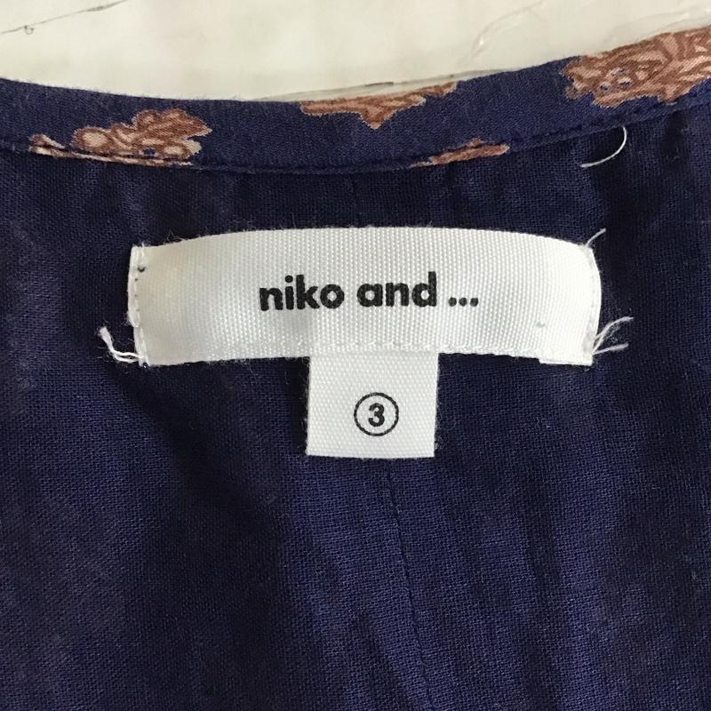 ニコアンド niko and... ワンピース ロングスカート ST92KH43WS インド綿 七分袖 スクエアネック 3 総柄 マルチカラー / マルチカラー /  レディース USED 古着 中古 10116469