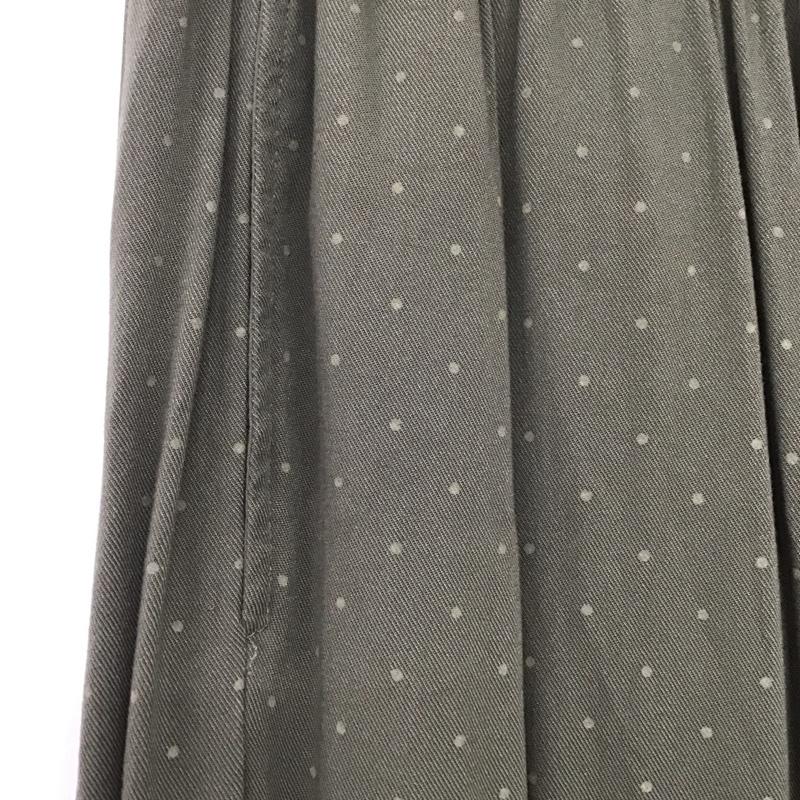 ニコアンド niko and... スカート ロングスカート ロングスカート フレアスカート カジュアルスカート M 総柄 カーキ / カーキ /  レディース USED 古着 中古 10145185
