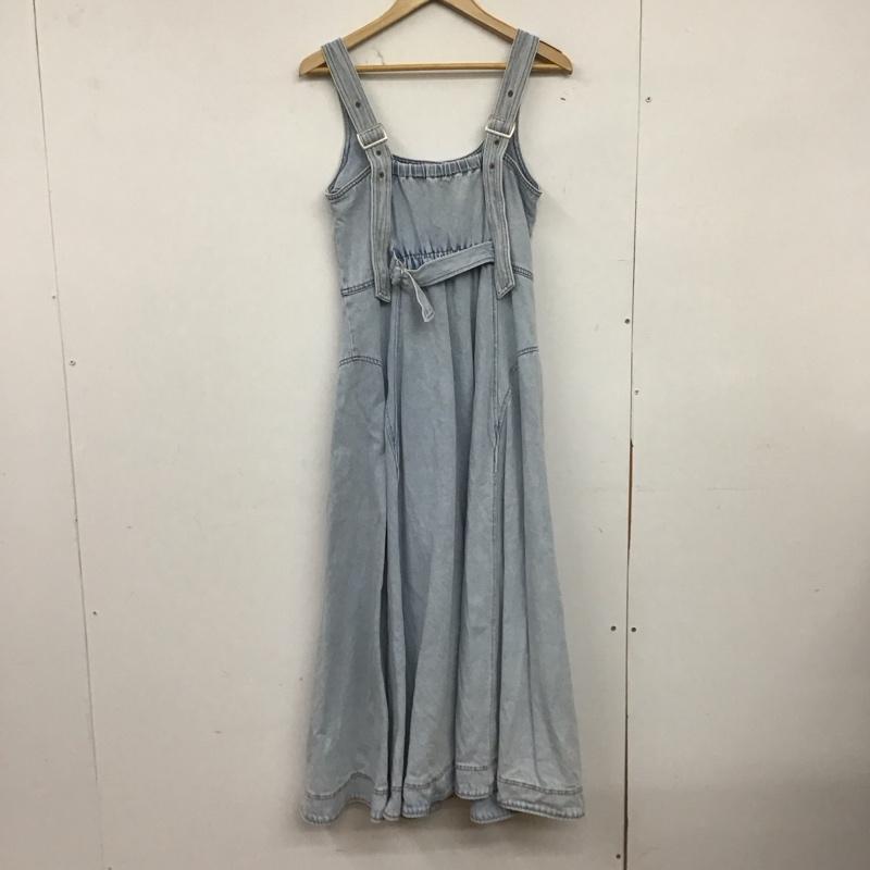 ラバンダ LAVANDA ワンピース ロングスカート ロングワンピース フレアスカート 無地 インディゴ / インディゴ /  レディース USED 古着 中古 10149648