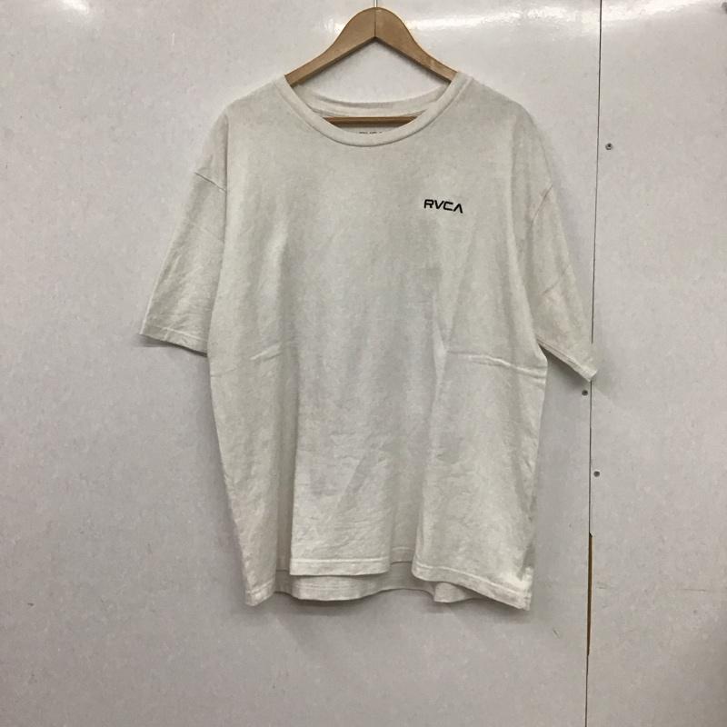 ルーカ RVCA Tシャツ 半袖 半袖カットソー プリントTシャツ クルーネックカットソー L ロゴ、文字 白 / ホワイト /  メンズ USED 古着 中古 10132714