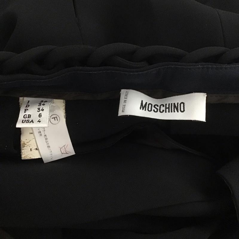 モスキーノ MOSCHINO スカート ミニスカート 4 無地 黒 / ブラック /  レディース USED 古着 中古 10139745