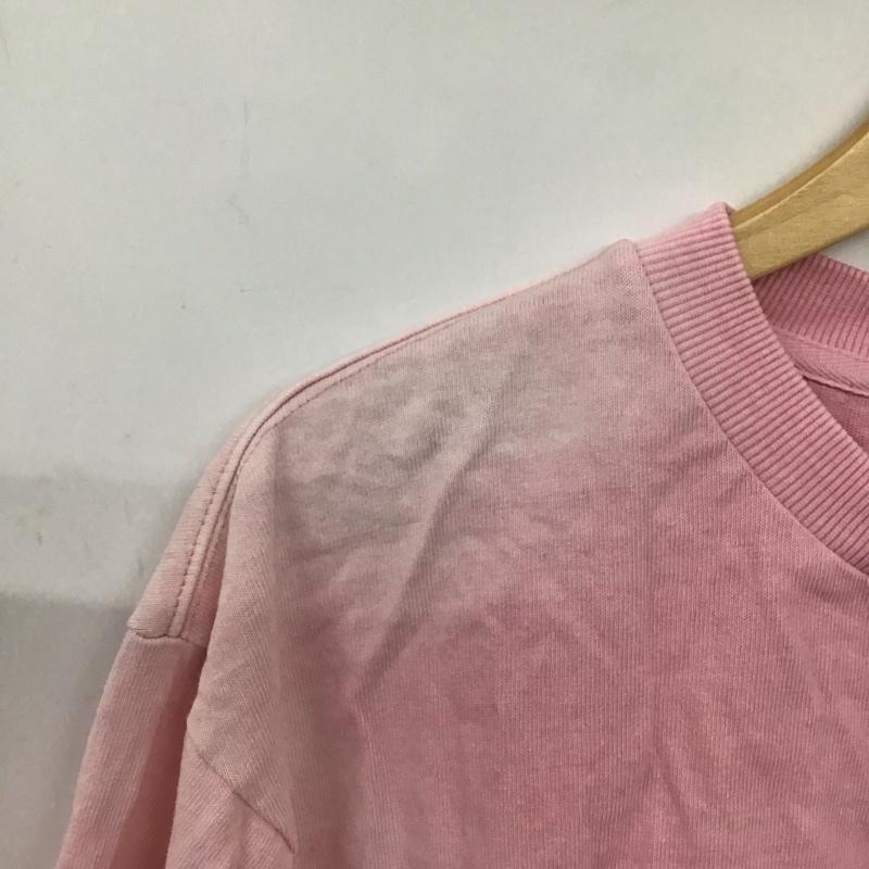 ナインティナインティ 9090 Tシャツ 半袖 半袖カットソー プリントTシャツ クルーネックカットソー M ロゴ、文字 桃 / ピンク /  メンズ USED 古着 中古 10151283