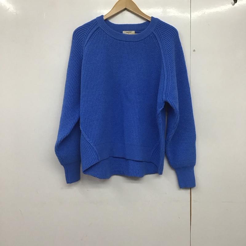 スタディオクリップ studio CLIP ニット、セーター 長袖 FREE 無地 青 / ブルー /  レディース USED 古着 中古 10141746