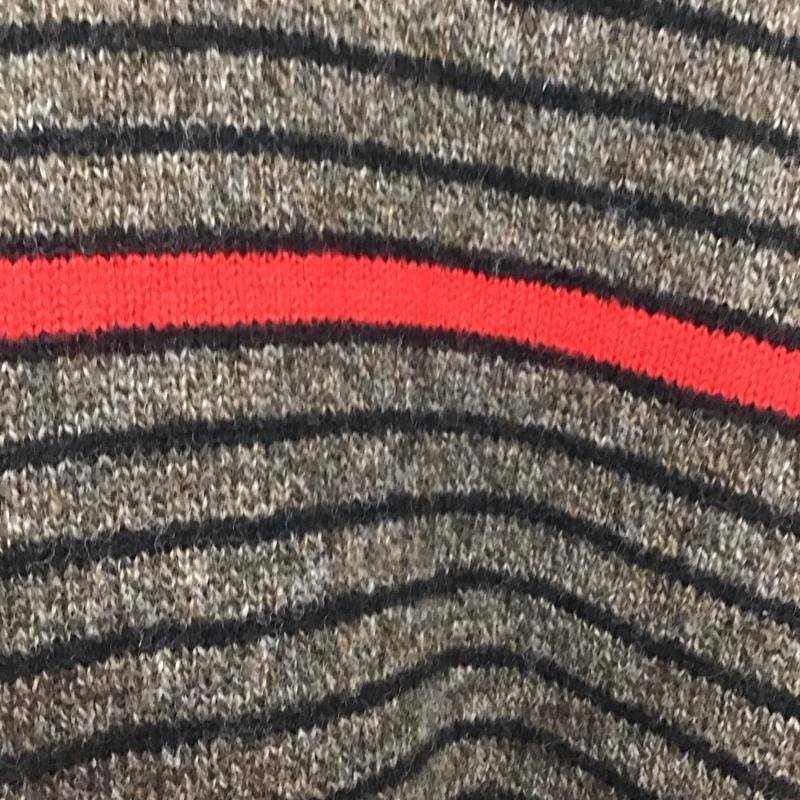 古着 USED ニット、セーター 長袖 長袖ニットカットソー クルーネック セーター イタリア製 M ボーダー柄 マルチカラー / マルチカラー /  メンズ USED 古着 中古 10144771