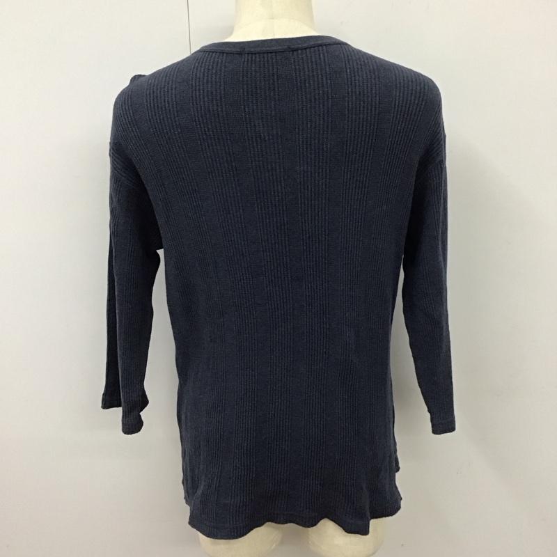 グリーンレーベルリラクシング green label relaxing カットソー 七分袖 3217-199-4649 リブ クルーネック M  紺 / ネイビー /  メンズ USED 古着 中古 10118337