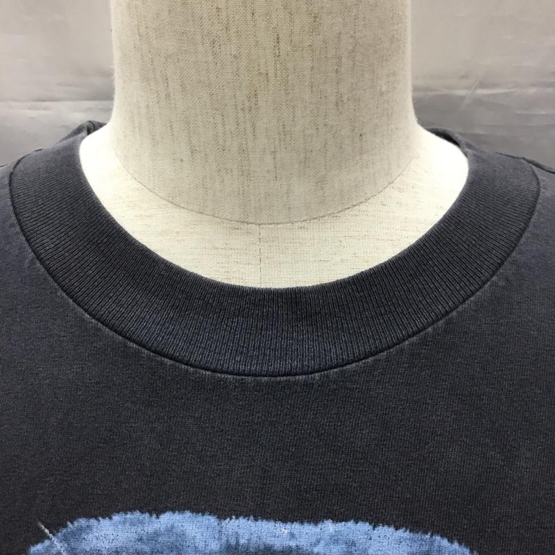 古着 USED Tシャツ 半袖 半袖カットソー プリントTシャツ クルーネックカットソー 90s human-i-tee L プリント 黒 / ブラック /  メンズ USED 古着 中古 10119719
