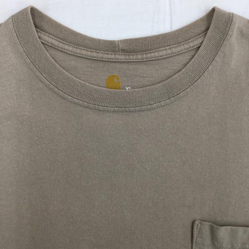 カーハート Carhartt Tシャツ 半袖 XL ロゴ、文字 ベージュ / ベージュ /  メンズ USED 古着 中古 10145806
