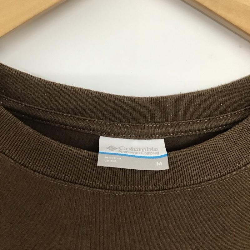 コロンビア Columbia Tシャツ 半袖 120 PM0145 半袖カットソー プリントTシャツ M ロゴ、文字 茶 / ブラウン /  メンズ USED 古着 中古 10135736
