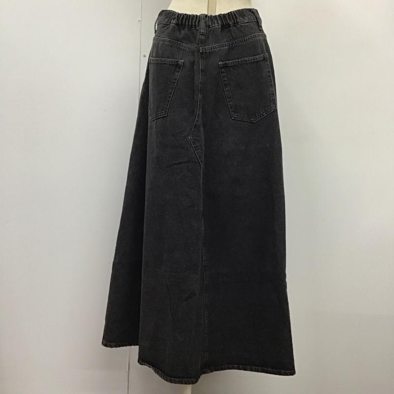 スタディオクリップ studio CLIP スカート ロングスカート TS228002-1 デニム L 無地 黒 / ブラック /  レディース USED 古着 中古 10118702