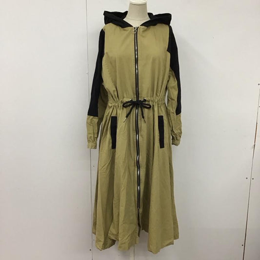 ジュエティ jouetie ジャケット、上着 ジャケット、ブレザー 081910300101-02 2WAY HOODIEワンピース ロング丈 バイカラー M 無地 黒 / ブラック / X ベージュ / ベージュ /  レディース USED 古着 中古 10118799
