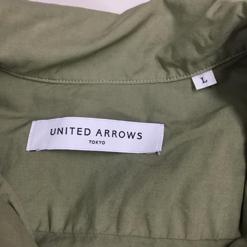 ユナイテッドアローズ UNITED ARROWS シャツ、ブラウス 半袖 1116-149-0191 半袖シャツ カラーシャツ カジュアルシャツ L 無地 カーキ / カーキ /  メンズ USED 古着 中古 10109421