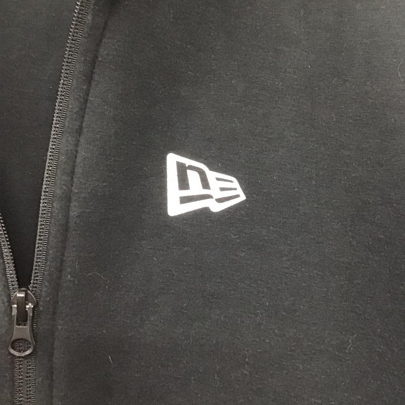 ニューエラ NEW ERA パーカー 長袖 ジップアップパーカー 長袖パーカー カジュアルジャケット M ロゴ、文字 黒 / ブラック /  メンズ USED 古着 中古 10143201