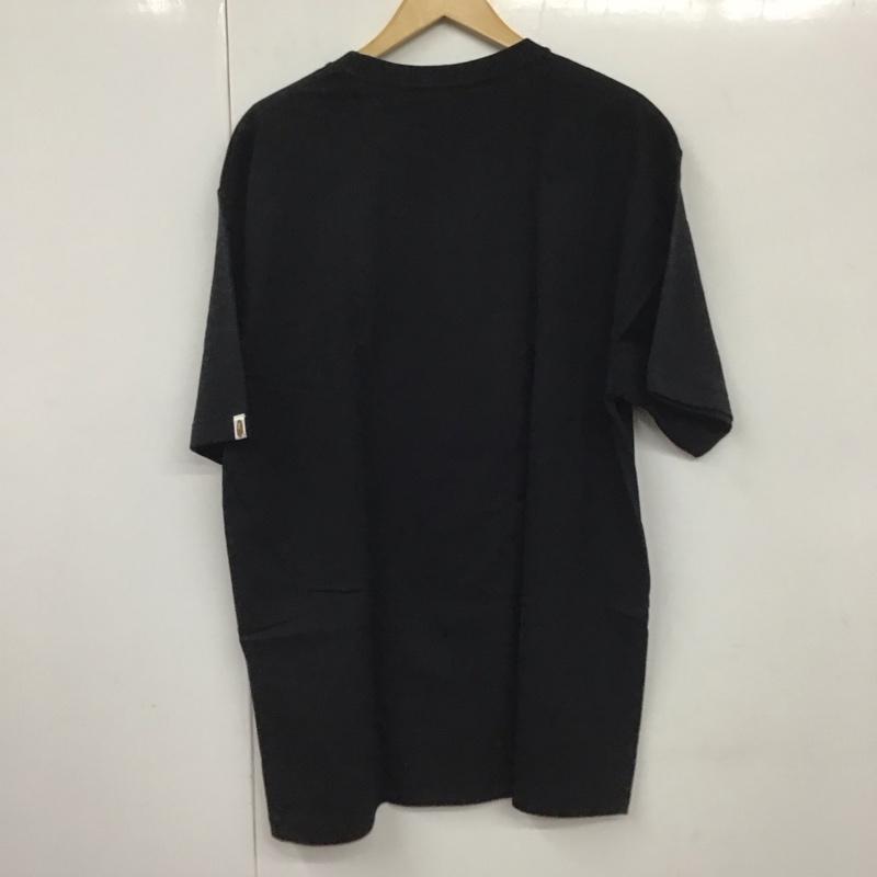 ベイプ BAPE Tシャツ 半袖 半袖カットソー プリントTシャツ クルーネックカットソー XXL プリント 黒 / ブラック /  メンズ USED 古着 中古 10130682