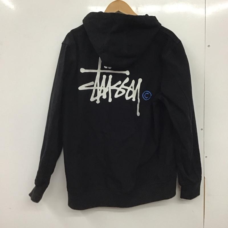ステューシー STUSSY ジャケット、上着 ジャンパー、ブルゾン ジップアップジャケットパーカー 長袖パーカー カジュアルジャケット アウター L ロゴ、文字 黒 / ブラック /  メンズ USED 古着 中古 10140304
