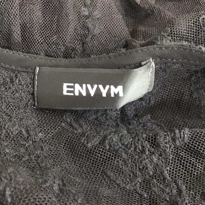 アンビー ENVYM カーディガン 長袖 1171-030091 レース ワンピース FREE レース柄 黒 / ブラック /  レディース USED 古着 中古 10114648