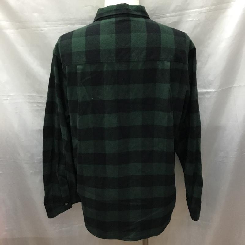シー THEE シャツ、ブラウス 長袖 CR-SH-01 チェックフランネルシャツ 1 チェック 緑 / グリーン / X 黒 / ブラック /  メンズ USED 古着 中古 10114813