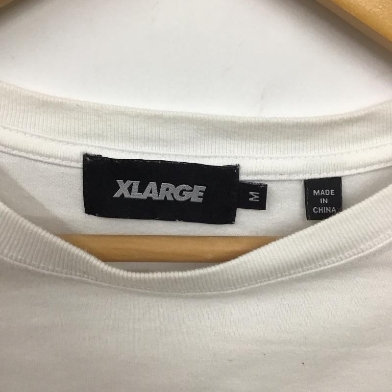 エクストララージ XLARGE カットソー 長袖 長袖カットソー プリントカットソー クルーネック M プリント 白 / ホワイト /  メンズ USED 古着 中古 10131002