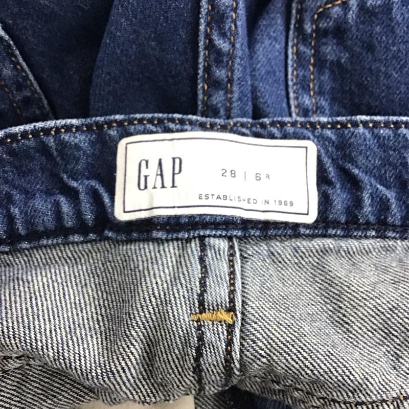 ギャップ GAP パンツ デニム、ジーンズ デニムパンツ ワイドパンツ カジュアルパンツ 28インチ 無地 インディゴ / インディゴ /  レディース USED 古着 中古 10147200