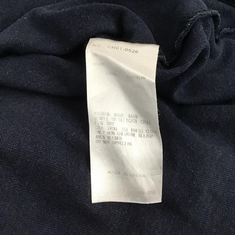 チャムス CHUMS Tシャツ 半袖 半袖カットソー プリントTシャツ クルーネックカットソー L プリント X ロゴ、文字 紺 / ネイビー /  メンズ USED 古着 中古 10148127