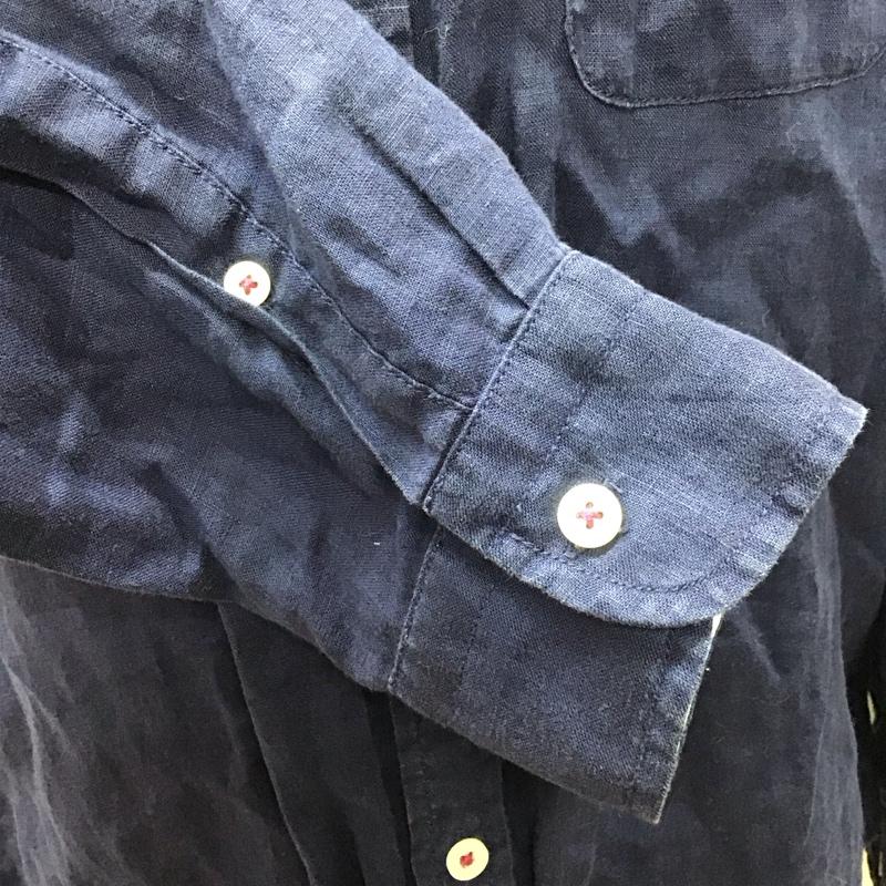 バーバリーブルーレーベル BURBERRY BLUE LABEL シャツ、ブラウス 長袖 長袖シャツ カラーシャツ ポケットシャツ 長袖カットソー 3 ロゴ、文字 紺 / ネイビー /  メンズ USED 古着 中古 10117454