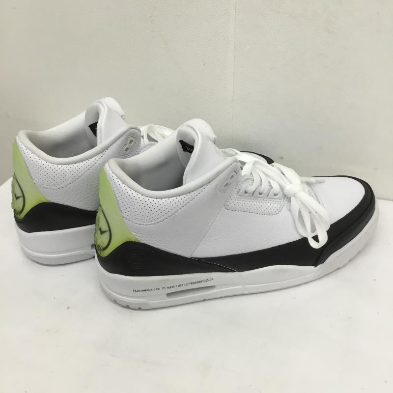ナイキ NIKE スニーカー スニーカー FRAGMENT フラグメント AIR JORDAN 3 RETRO SP エア ジョーダン 3 レトロ SP DA3595-100 28.5cm ロゴ、文字 白 / ホワイト / X 黒 / ブラック /  メンズ USED 古着 中古 10107070