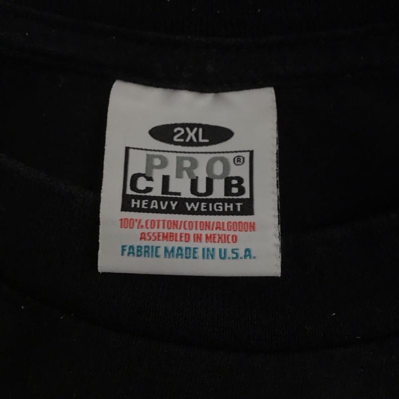 プロクラブ PRO CLUB Tシャツ 半袖 半袖カットソー プリントTシャツ クルーネックカットソー XXL 無地 黒 / ブラック /  メンズ USED 古着 中古 10107686