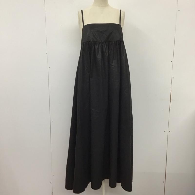 レプシィム LEPSIM ワンピース ロングスカート ロングワンピース ノースリーブワンピース フレアスカート キャミロングワンピース 34 無地 黒 / ブラック /  レディース USED 古着 中古 10109550