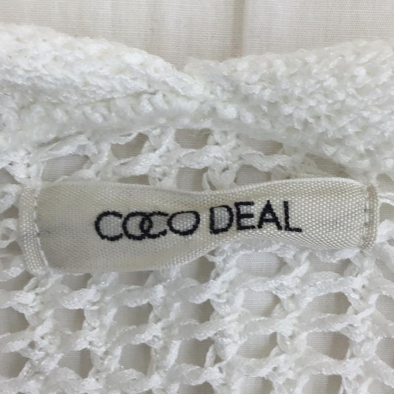 ココ ディール COCO DEAL カーディガン 長袖 2 無地 白 / ホワイト /  レディース USED 古着 中古 10135639
