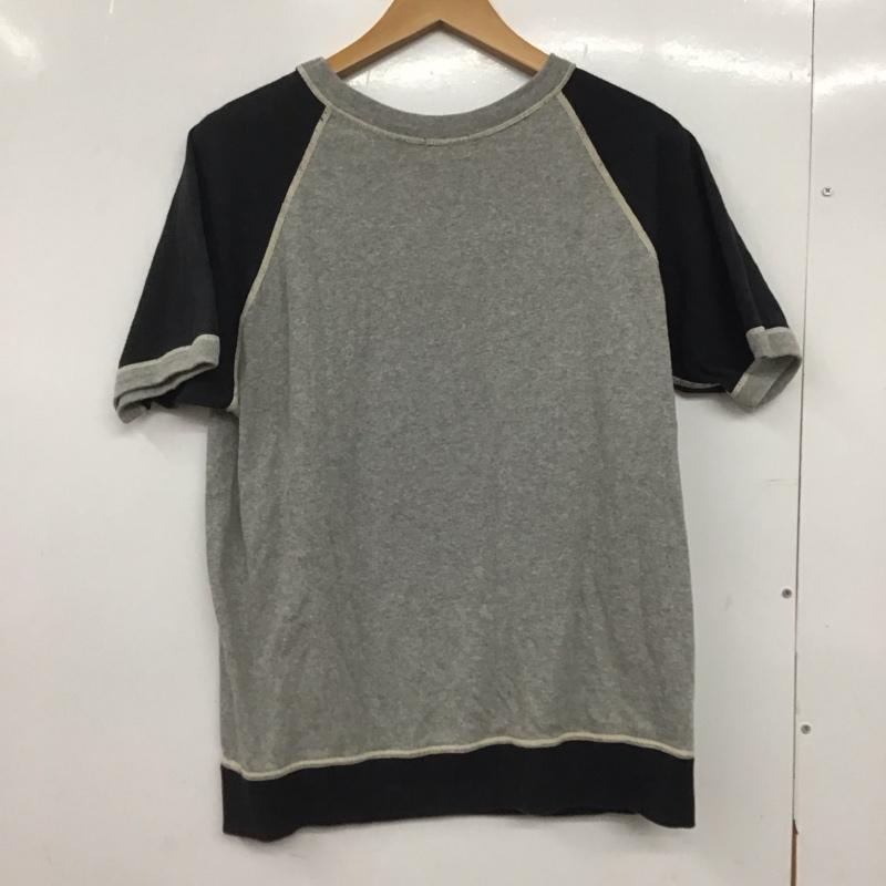 古着 USED Tシャツ 半袖 半袖カットソー プリントTシャツ ラグラン L プリント 灰 / グレー / X 黒 / ブラック /  メンズ USED 古着 中古 10145838