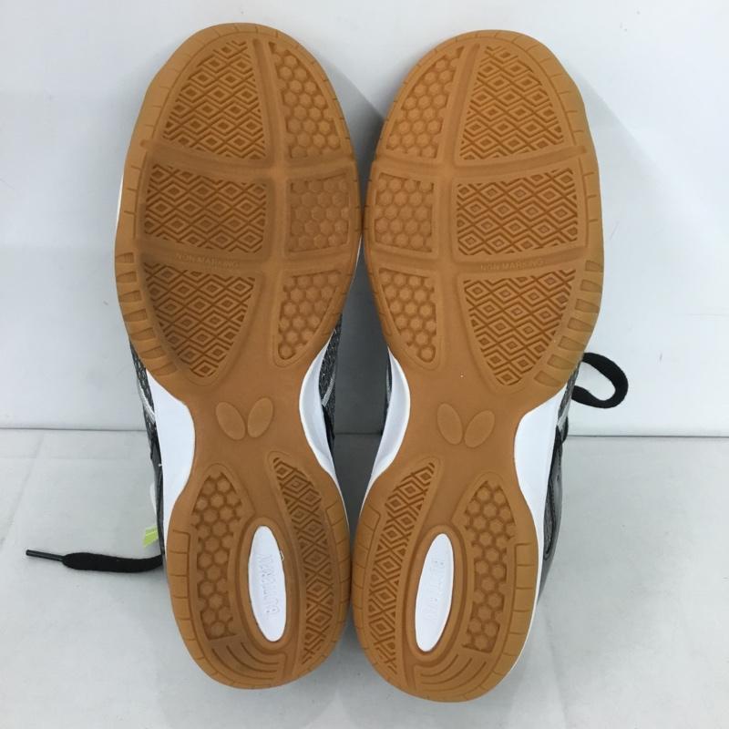 バタフライ BUTTERFLY スニーカー スニーカー NXB1300 93640 レゾライン サル 卓球シューズ 27cm 27.0cm ロゴ、文字 黒 / ブラック / X ダークグレー / ダークグレー /  メンズ USED 古着 中古 10142509