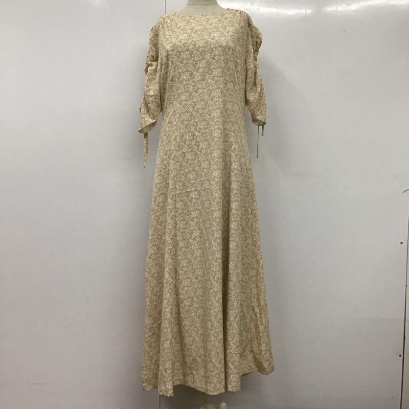 古着 USED ワンピース ロングスカート XP3417 半袖 タグ付き M 花柄 ベージュ / ベージュ /  レディース USED 古着 中古 10115493