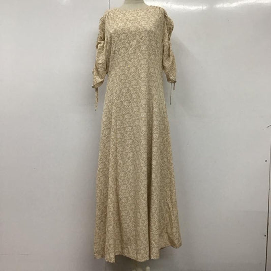 古着 USED ワンピース ロングスカート XP3417 半袖 タグ付き M 花柄 ベージュ / ベージュ /  レディース USED 古着 中古 10115493