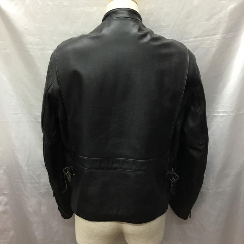 ハーレーダビッドソン Harley-Davidson ジャケット、上着 レザージャケット レザージャケット カジュアルジャケット ライダース ジップアップジャケット ヴィンテージ 古着 38 無地 黒 / ブラック /  メンズ USED 古着 中古 10120958